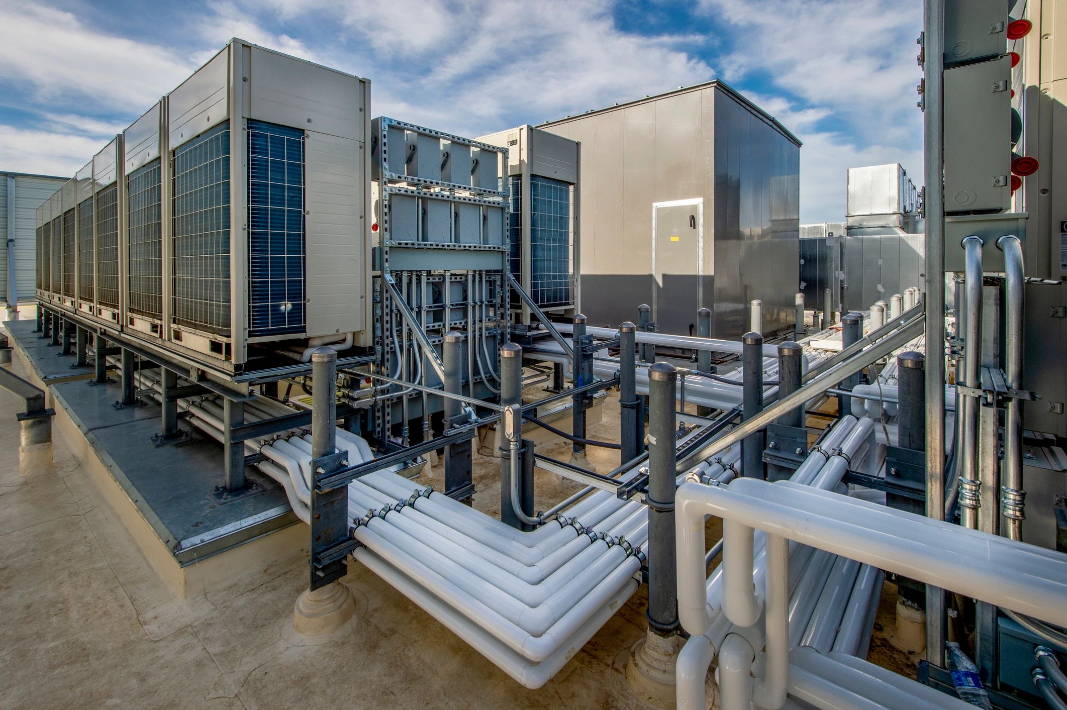 Commercial refrigerant being replenished